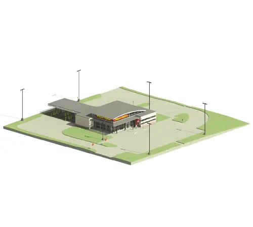 Scan to BIM model for Wells Fargo commercial facility image