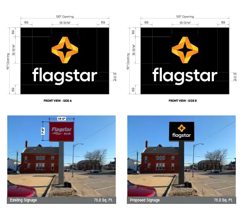 Flagstar Branch Complete Signage Rebranding