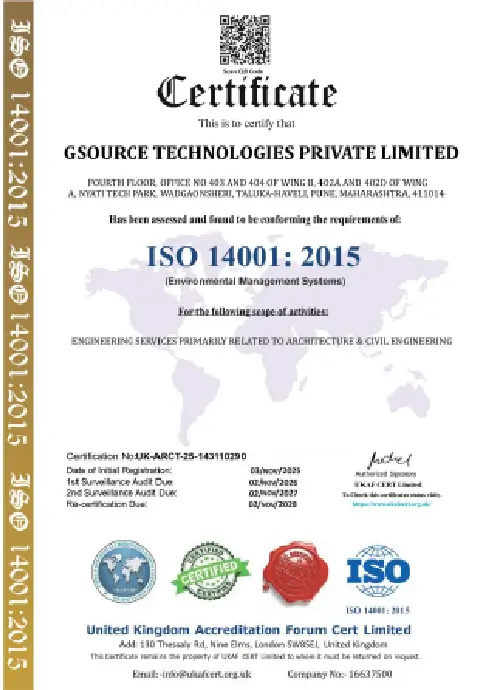 ISO 14001 Certificate