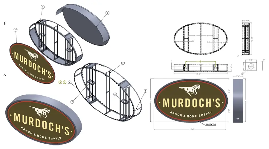 3D Signage Structural Design Service