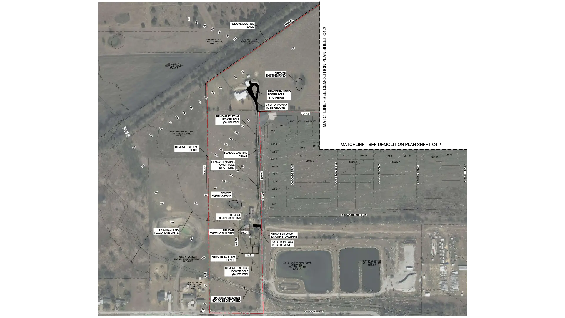 Gallery - Comprehensive Existing Condition Mapping & Demolition Planning for a 130-Acre Residential Development