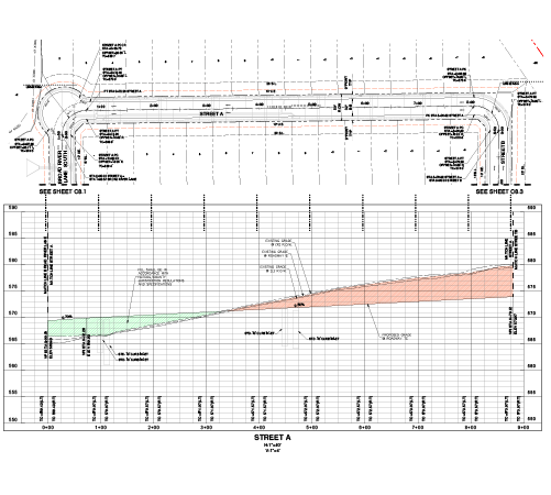 Paving Plan & Profile Design for Residential Development