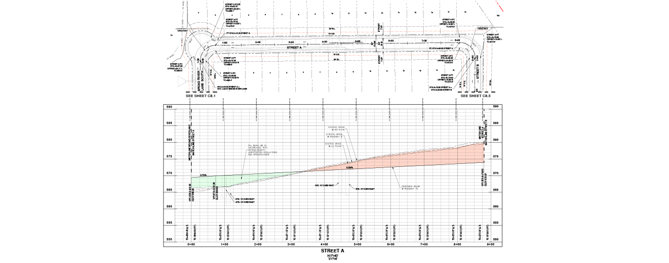 Optimized Paving Plan & Profile Design for 120-Acre Residential Development