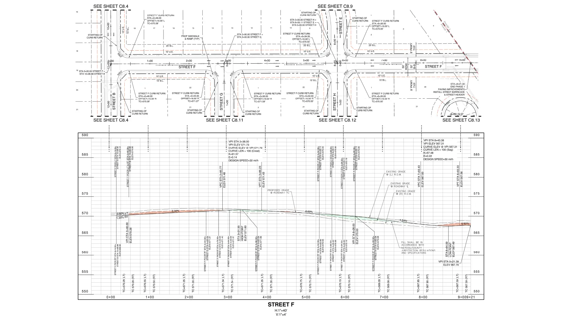 Gallery - Optimized Paving Plan & Profile Design for 120-Acre Residential Development