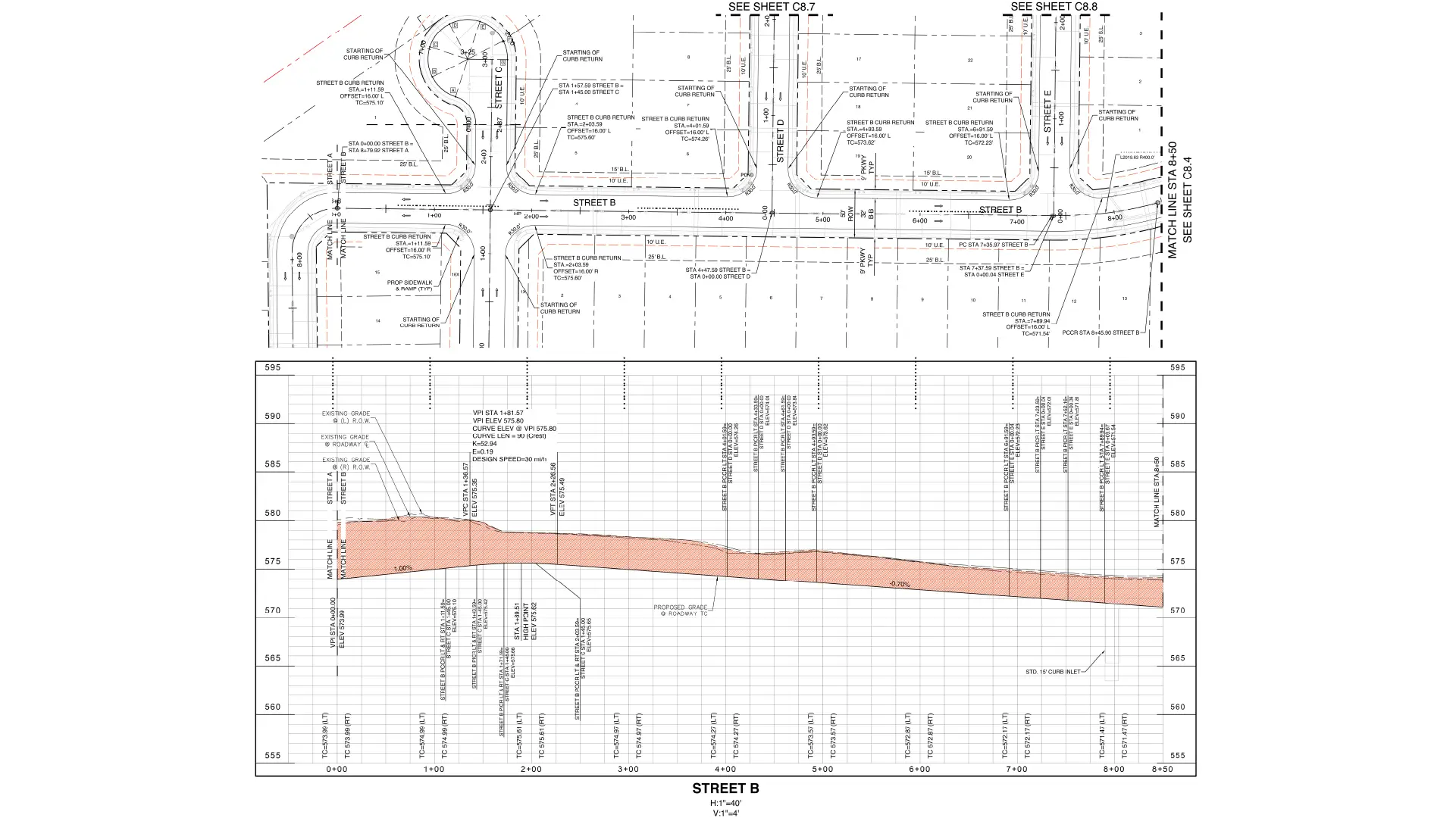 Gallery - Optimized Paving Plan & Profile Design for 120-Acre Residential Development