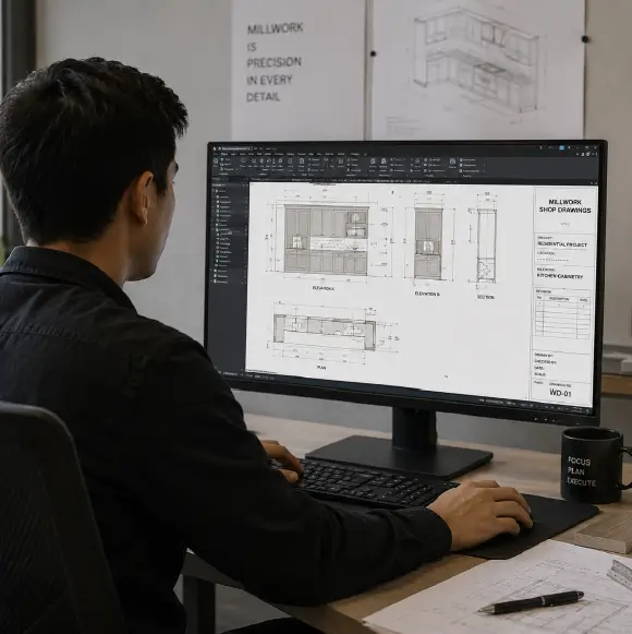 Get Custom Millwork Shop Drawings