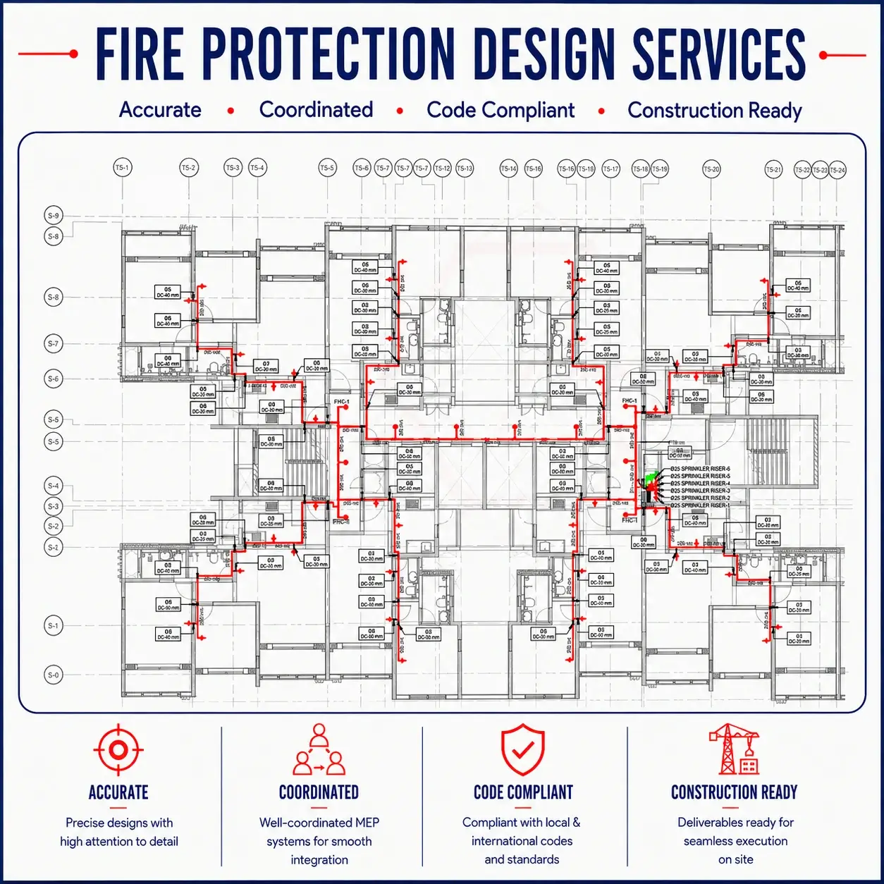 Fire Protection Design & Drafting, Sprinkler and Alarm Systems