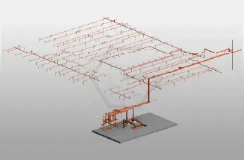 Fire Protection Revit Modeling for a 350K Sq. Ft. Library