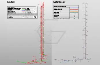 Plumbing Revit Modeling for a 350K Sq. Ft., 16-Floor Library